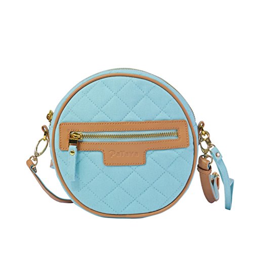 Sac en bandoulière rond petit modèle noir pour femme porté main B
