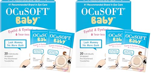 Image of OCuSOFT Baby Eyelid and Eyelash Cleanser,Pre-Moistened Towelette,White/Blue,(Pack of 40)