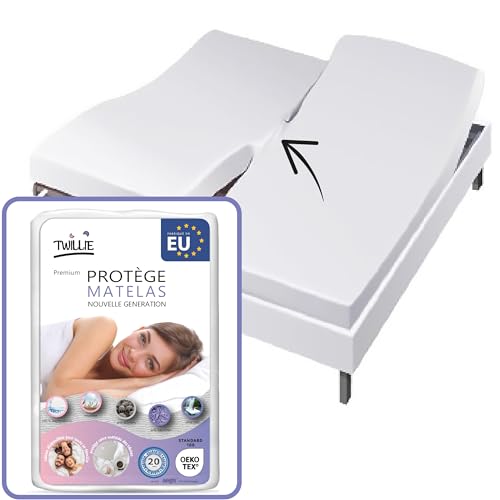Twillie – (Lot de 1) Protège Matelas Double 2x80x200 cm Imperméable et Respirant – pour LIT...