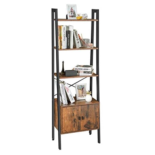 VASAGLE Shelf Ladder with Storage Cupboard