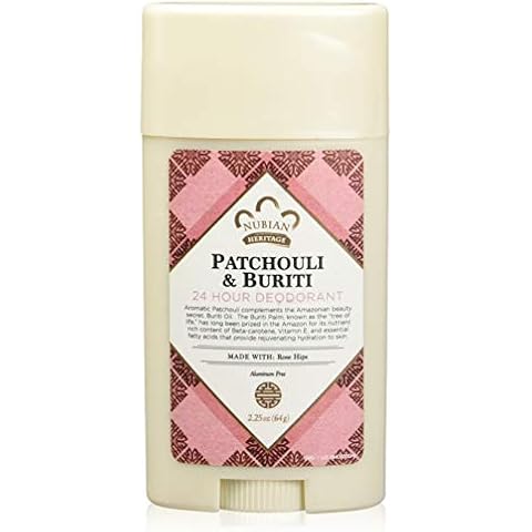 Nubian Heritage Patchouli & Buriti 24 Hour Deodorant Stick, 2.25 Ounce Cover