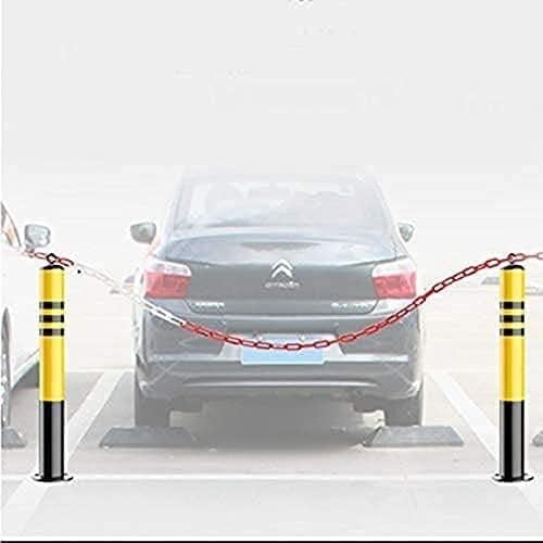 Miniatura 2 de Bolardo de estacionamiento, postes de seguridad para entradas, juego de 2 barreras de estacionamiento y barrera de cadena de hierro de 16.4ft,