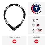 ABUS chain lock Tresor 1385 - hardened steel combination lock - 7 mm thick square chain - security level 7 - 85 cm - black - Image 2