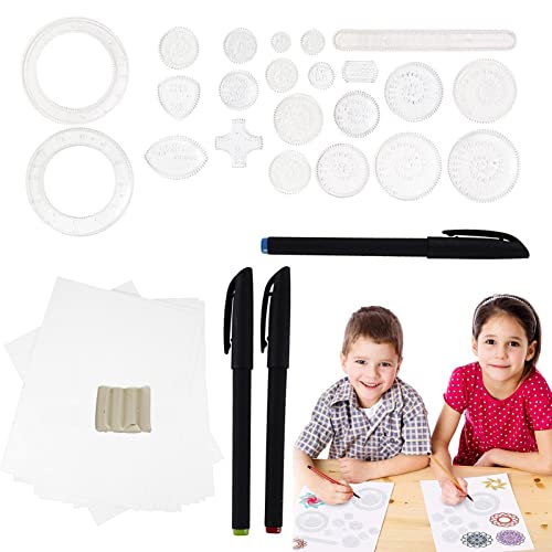 Sloane Spiraldiagramm-Kunst-Kit - Multifunktionales Zeichenlineal | Bastelzubehör für Kinder, Studenten, Teenager, Werkzeuge zum Erstellen von Karten, Zeichnungen und Installationskunst