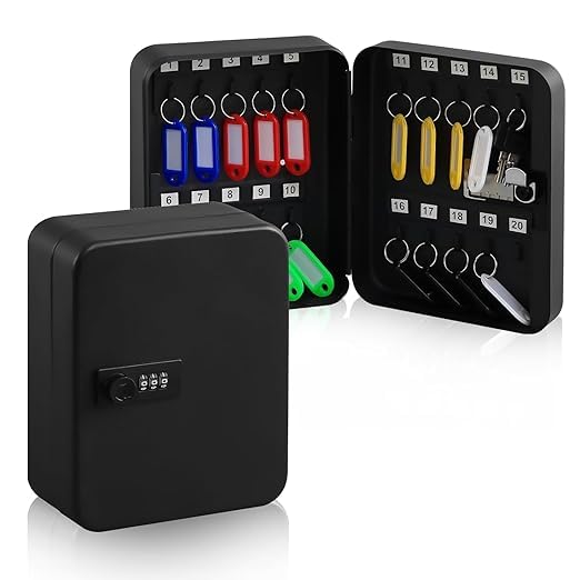 Krivon Metal Key Storage Box with Combination Lock| Wall Mount Ke...