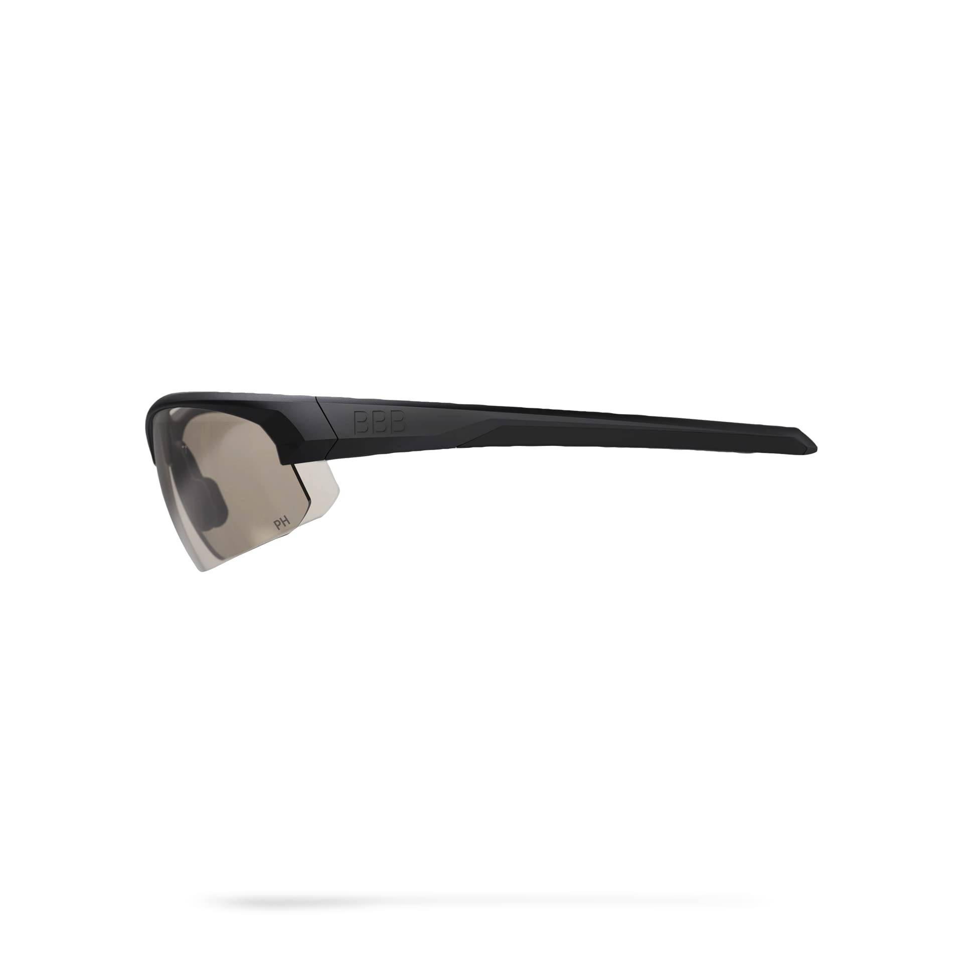 BBB Cycling Lunette De Cyclisme Photochromique Homme Femme Lunettes De Vélo Légères Et Ajustables Lunette De Sport Protection Uv À 100% Impress PH BSG-58Ph, Noir