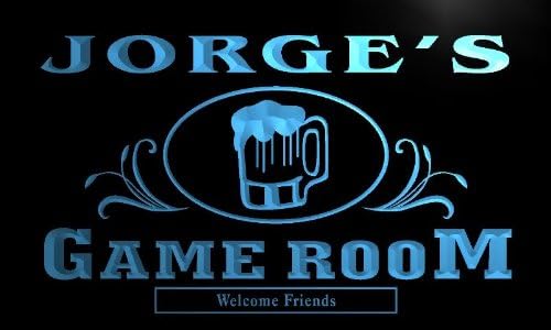 ADVPRO x0173-tm Jorge's Game Room Beer Mug Bar Custom Personalized Name Neon Sign