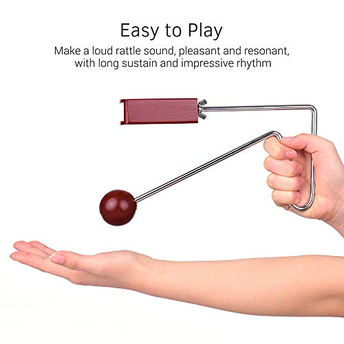 Muslady Wooden Beat Vibraslap Vibra Slap for Children Kids Educational Musical Hand Percussion Instrument Sound Effects - Thumbnail 2