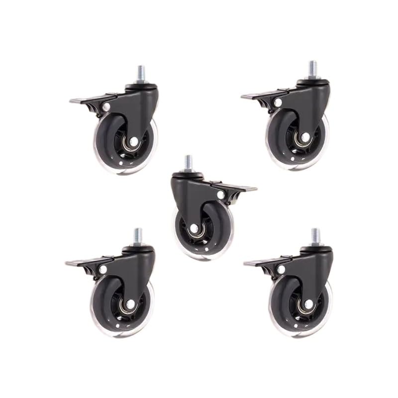 Roulettes de frein de 7,6 cm au design glacé galvanisé et ajustement universel M6 M8 M10