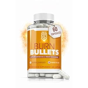 Burn Bullets Capsules for Metabolism & Weight Management Support | 60 Vegan Capsules | Supercharged Energy Boost, Natural Extreme Fat Burner, Caffeine Powered | UK Made | Plant-Based Supplement