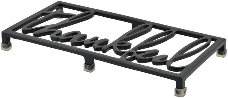 2PC Set Trivets for Hot Dishes Kitchen Essentials Coasters Trivet Set - Hot Plate Pot Holders - Kitchen Gifts (Black) 12"x6.25"