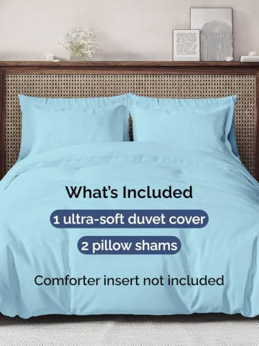 Image of Duvet Cover Oversized King - 3 Piece with Zipper Closure - Light Blue