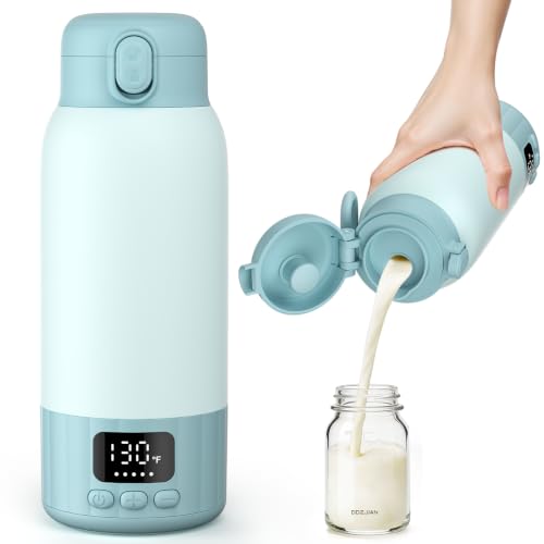 Image of Portable Bottle Warmer for Travel, Fast Heating Milk Warmer On The Go, 17 OZ Water Warmer for Milk, Formula, Water, Temp Control 98F -131F, Baby Essentials for Outdoor Airplane Car Journey