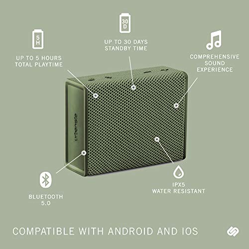 Image of Urbanista Sydney Wireless Pocket-Sized Speaker Bluetooth 5.0, 5-Hour Play Time, Splash-Proof - Green