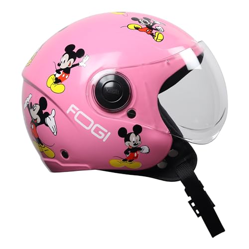 Kids Bike Helmet by Xinor Fogi ISI Certified Ages 6-14 Years with Design - XS (Pink)