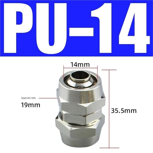 Conector rápido neumático premium de cobre niquelado PU14 para sistemas industriales de alta presión 2