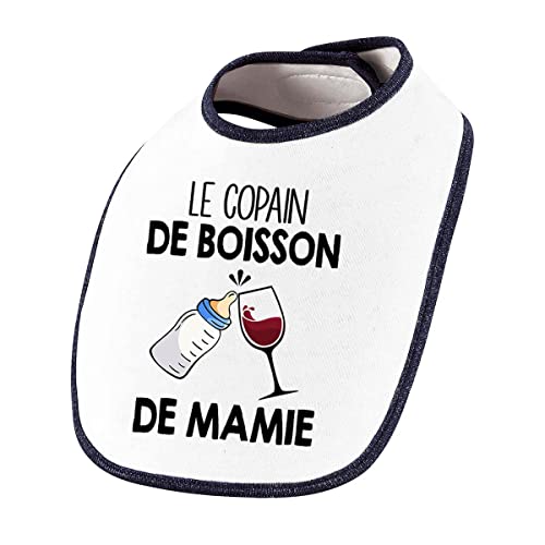 Planetee Bavoir bébé Le copain de boisson de mamie Vin