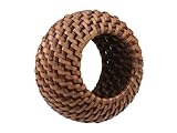 KOUBOO 1010006 Rattan Napkin Ring with Tray, Set of 4, 3