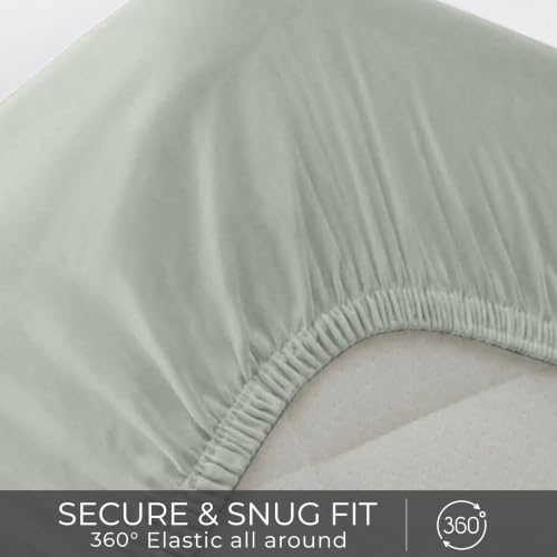 RUVANTI 100% Cotton Fitted Twin Sheets, Percale Weave – Ocean Breeze by RUVANTI - Used condition - Image 8