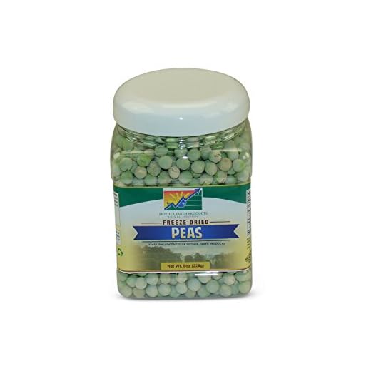 Mother Earth Products Freeze Dried Peas, Net Wt 8OZ (226g)