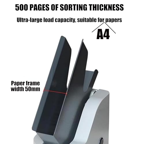 YIMAKEY Electric Desktop Paper Jogger, Anti-Static Paper Stack Aligner, Paper Stack Aligner, 15000RPM, 5 Seconds Finish, Handles 500 Sheets/A4 50MM Thickness for Office, Mailroom, Home - Thumbnail 4