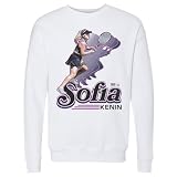 500 LEVEL Sofia Kenin Retro Crewneck Sweatshirt (White, Large)