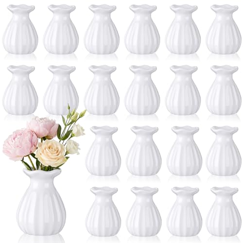 Vases à bourgeons en verre x20 pour centres de table de mariage