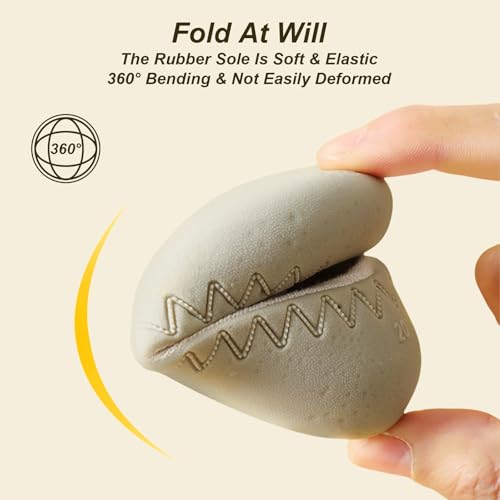 flintronic Krabbelschuhe Baby, Lauflernschuhe Kinder, Rutschfeste Hüttenschuhe Sockenschuhe, für Mädchen Junge, 6-12 Monate