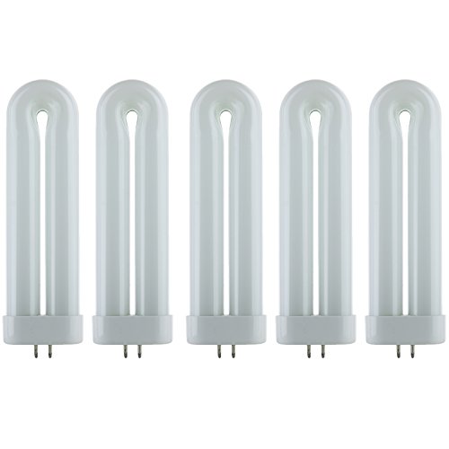 Sunlite 40480-Su T6 Fluorescent U-Shaped Light Bulb, 12 Watts, 505 Lumens, Gx10Q 4-Pin Base, Plug-In, 5,000 Hour Life Span, Clubs, Restaurants, Party Lights, Bars, 4100K Cool White, 5 Count #TOP15