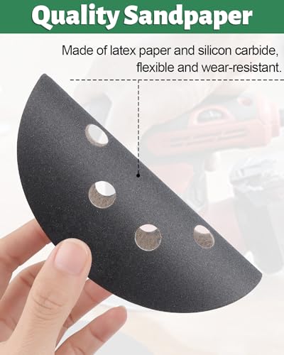 JatilEr 24 Stück Schleifpapier 125mm Klett, 8 Loch Nasse Trockene Schleifscheiben Körnung 320/600/800/1000/1200/1500/2000/3000 Fein Exzenterschleifer Schleifpapi Set für Auto Metall Holz