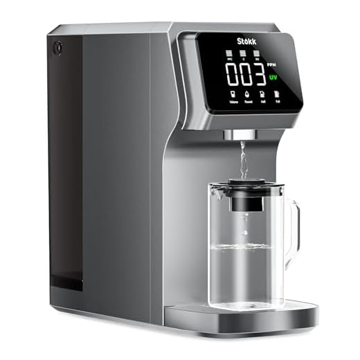 Stokk T1 UV Countertop Reverse Osmosis Water Filter, Carafe Alkaline Boost, 6-Stage RO Filtration System, Home Water Purifier, Reduce TDS PFAS, Gray