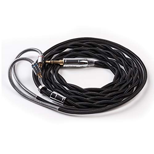 KBEAR 2 Core Single Crystal Copper Earphone Cable HIFI In Ear Monitor Replacement TRS Cable Single Crystal Coppe Extension Cable for for CCA C10, C16, KZ AS10 ZST, ZSR,ZS10, TRN V80, V90 (2 pin 3.5mm)