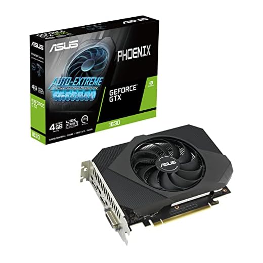 ASUS Phoenix NVIDIA GeForce GTX 1630 Gaming Graphics Card (PCIe 3.0, 4GB GDDR6 Memory, HDMI 2.0, DisplayPort 1.4a, DVI-D, Axial-tech Fan Design, Dual Ball Fan Bearings, Auto-Extreme)