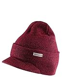 Passform: Carhartt Wintermütze mit Schirm - Rot und Marineblau Strickmütze Hüte Beanie Müt CHA164648-One Size