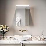Éclairage de coiffeuse à LED : L’armoire à miroir utilise un éclairage de coiffeuse en acrylique, qui peut être réglé vers l’avant et vers l’arrière et offre plusieurs angles de faisceau lumineux.
