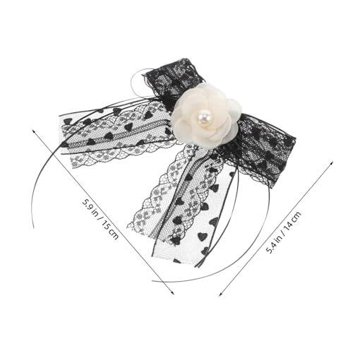 Broche Nœud Dentelle Noire minkissy : Épingle Vintage pour Robe et Pull - 2