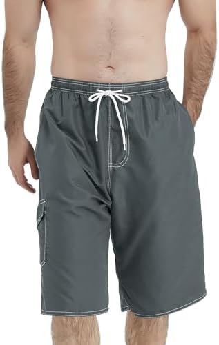 Scotamalone Mens Swim Trunks Swimming Shorts Swimwear Bathing Suits Quick Dry 11 Inch with Mesh Lining