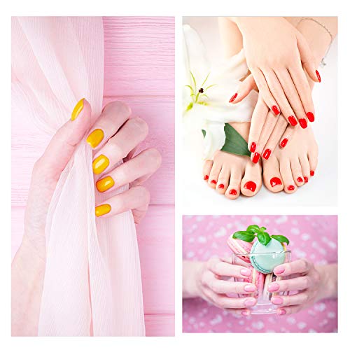 Terresa Gel Nail Polish Set, Bright White Soak Off Gel Nail Polish 8 Colors UV LED Pastel Nail Polishes Classic Home Gel Manicure Kit for DIY, Nail Art or Nail Salons