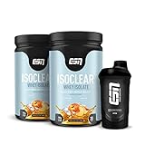 ESN ISOCLEAR Whey Isolate Protein Pulver, Peach Iced Tea, 2 x 908 g + Gratis Shaker