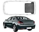 Trimak Passgenau 3D Kofferraumwanne Kompatibel mit Peugeot 508 Limousine Sedan 1. Gen...