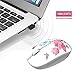 TENMOS M101 Wireless Mouse Cute Silent Computer Mice with USB Receiver, 2.4G Optical Wireless Travel Mouse 1600 DPI for Laptop, Notebook, PC, Computer (Butterfly)