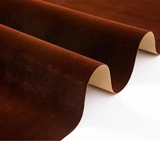 Velvet Repair Patch, Self-Adhesive Used to Patch Sofa, Car Seats, Handbags, Jacket Holes and Tears Art Crafts Jewellery Drawer Watch Gift Box Furniture Decoration sticker -60 x30 cm (Brown)