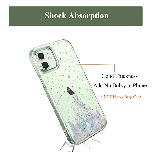 Unov Case Compatible With Iphone 12 Iphone 12 Pro Case Clear With Design Slim Protective Soft Tpu Bumper Embossed Pattern 6.1 Inch (Watercolor Castle) #TOP5