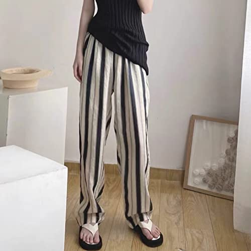 Van Royal Women's Stripe Wide Leg Lounge Pants Casual Loose Cozy Comfy High Waisted No Pockets (As1, Alpha, S, Regular, Regular, Stripe1) #TOP4