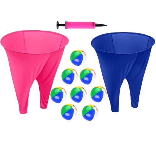 Image of Granny Pants Outdoor Game,Granny Pants with 8 Bouncy Balls & 1 Air Pump (Random Colors) and 2 Pack Color Granny Pants Game for Adults Family Reunion & Team Building, Big Pants Ball Game