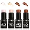 4-Pcs-Contour-and-Highlighter-Stick-Professional-Waterproof-Long-lasting-3D-Face-Concealer-Contouring-Highlighting-Shimmer-Shaping-Foundation-Creamy-Pen-Stick-Makeup-Set 4 Pcs Contour and Highlighter Stick Professional Waterproof Long-lasting 3D Face Concealer Contouring Highlighting Shimmer Shaping Foundation Creamy Pen Stick Makeup Set