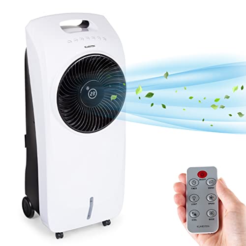 Klarstein 110 W, Climatizador Portatil Frio 5 en 1 Ionizador, Enfriador de Aire Evaporativo,...