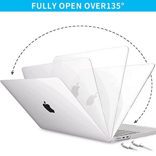 HASTHIP® Laptop Case Cover for New MacBook Air 13.6 Inch M4 A3240 M3 A3113 M2 A2681 Retina Display&Touch ID 2025 2024 2022 Mac Book 13.6 Inch Case for Apple Clear Plastic Hard Shell Cover Protective - Image 4