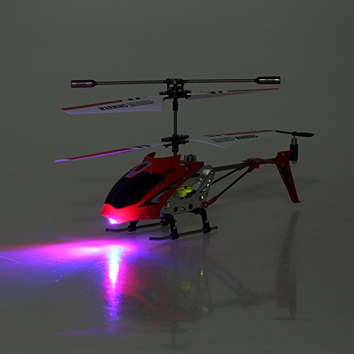 GoolRC Remote Control Helicopter, S107/S107G RC Helicopters, 3 Channel Mini Helicopter with Gyro for Beginners (Red)