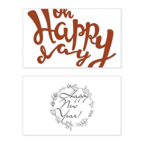 Tarjeta de felicitación de Año Nuevo Oh Happy Day, el detalle conmemorativo para tus seres queridos